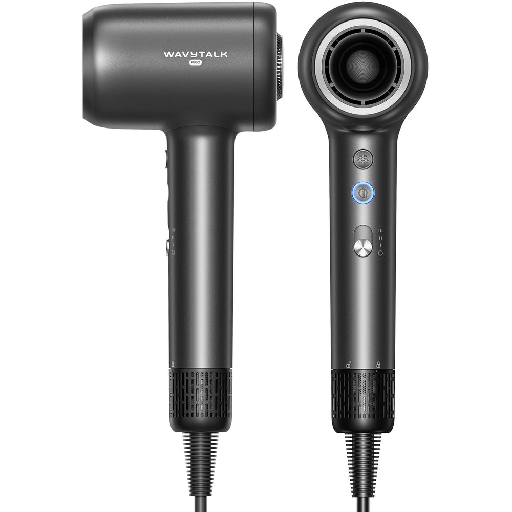 Wavytalk Turblow Pro in grey shows a lightweight, compact design for easy, fast styling.