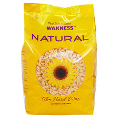 Wax Necessities hard wax beads natural packaging for easy home waxing storage.