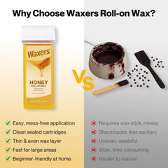 Waxers roll-on wax kit waxing strips for quick, mess-free application on large areas