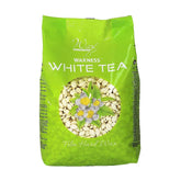 Waxness Hard Wax Beads White Tea Cream packshot shows convenient pre-melted formula for quick waxing.