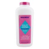 Waxness Sensi-Dry waxing powder packaging highlights talc-free formula for gentle skin prep