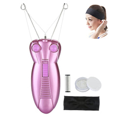 WAYCOM Ladies Facial Hair Remover is shown in a corded close-up, illustrating gentle depilation.