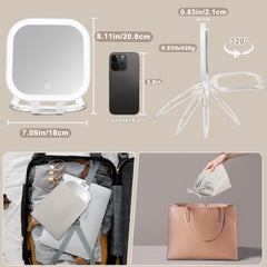 Wayleeos 10x magnification mirror captures precise detail for eyeliner and brows