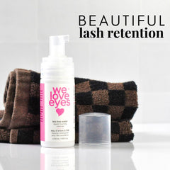 We Love Eyes Tea Tree Water Eyelid Foaming Cleanser close-up - safe for eyelid margins around lash extensions