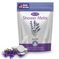 We-Tab shower-steamer lavender-steam fills the shower with calming aromatherapy.