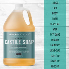 WEBE Pure Unscented Castile face cleanser, gentle option for sensitive skin.