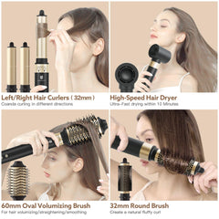 WeBeauty 5-in-1 with 32mm curler left-right wand for versatile curling