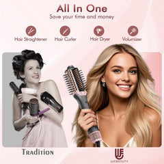 webeauty blow dryer brush heat settings dial supports customized styling options