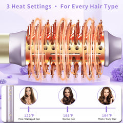webeauty hair-dryer-brush-8in1-ionic-ceramic-tech reduces frizz with even heat distribution