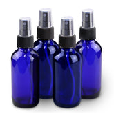 Wedama 4oz mini glass spray bottles blue front view for travel-friendly skincare misting.