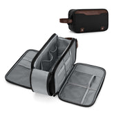 Wedama toiletry bag electronic organizer compartment keeps cords neatly arranged for travel.