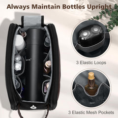 Wedama Toiletry Bag with mesh pockets, organized toiletries and accessories.