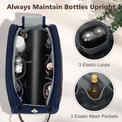Wedama toiletry bag PU handle and hanging option enables easy access