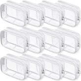 Weewooday clear makeup bags—12-piece set, see-through design for fast cosmetics access.