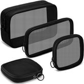 Weewooday mesh makeup bag transparent design for quick access to cosmetics on the go
