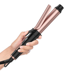 WEEYUM travel curling iron compact size for easy packing and quick styling.