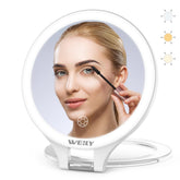 WEILY magnifying mirror 10x close up view for precise makeup tasks.