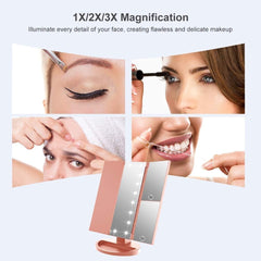 WEILY makeup mirror rotates 180 degrees for versatile viewing angles.