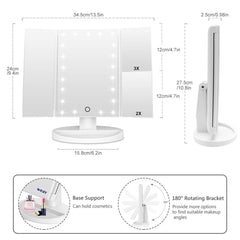 WEILY makeup mirror adjustable 180-degree rotation for custom angles.