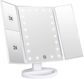 WEILY makeup mirror with 21 LED lights delivers even, natural illumination.