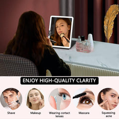 WEILY ultra-thin travel mirror fits neatly in bags for on-the-go beauty routines.