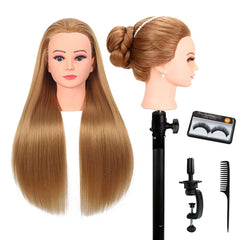 WeiRan mannequin head with 80percent human hair for braiding practice