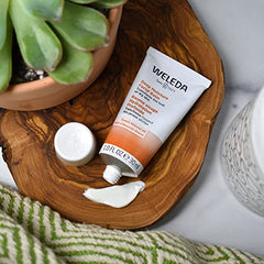 Weleda Deep Moisture Balm tube application highlights creamy texture for dry skin