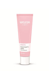 Weleda Sensitive Care Face Cream tube—fragrance-free formula with almond oil for sensitive skin.