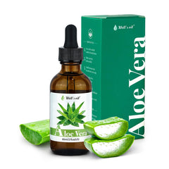 Well's Oil Aloe Vera Oil bottle pour enhances hydration for skin and hair