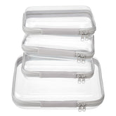 WELPIRT clear zipper pouch medium showing easy at-a-glance contents for travel
