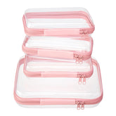WELPIRT clear zipper pouch medium for easy at-a-glance travel makeup organization.