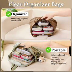 WELPIRT clear zipper pouch small in use for small items and cables