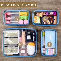WELPIRT clear zipper pouch small three ideal for pens and small items in a diaper bag
