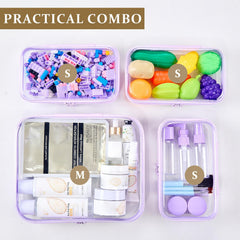 WELPIRT hard-shell zipper case lavender protects items from impact during travel