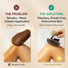 WendMart Extra-Large Kabuki on-body application demonstrates quick, even blending for body makeup.