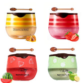 WenFeng bee lip balm honey pot close-up highlights rich moisture for dry lips.