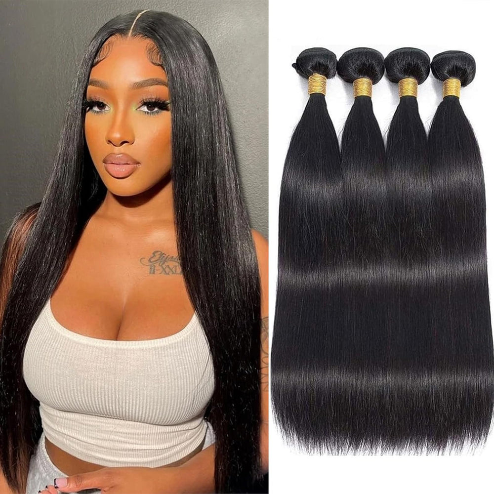 WENYAN straight bundles 16inch display smooth Brazilian virgin hair for natural blend