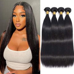 WENYAN straight bundles 16inch display smooth Brazilian virgin hair for natural blend