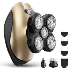 WEQOEE electric razor 5D floating head close-up for precise, comfortable shaves.