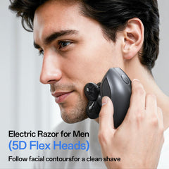 WEQOEE electric razor LED display shows battery level at a glance.