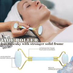 Werncy Aventurine and Rose Quartz Opal stones close-up for enhanced skin massage.