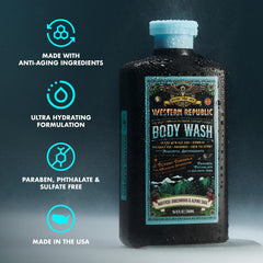 Western Republic packaging displays the two-scent 2-pack design.