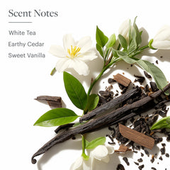 Westin White Tea Aloe label closeup emphasizes clean, paraben-free formula for gentle cleansing.