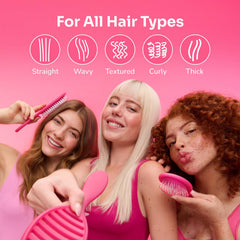 Wet Brush detangler helps remove knots on wet hair without snagging.