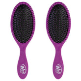 Wet Brush Original Detangler purple bristles closeup shows gentle detangling
