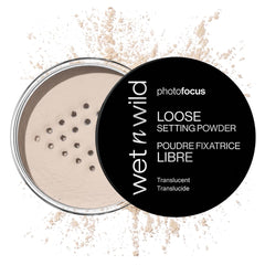 wet n wild front packaging showing powder jar and label, clear product ID and benefit