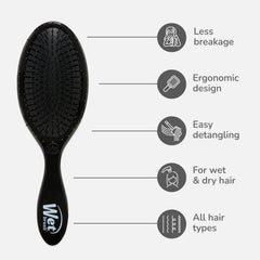 WetBrush Original Detangler on dry hair for quick detangling