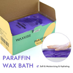 wewax lavender paraffin closeup showing warm glow and smooth texture