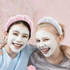WHAVEL spa headbands with soft absorbent sponge for water-free cleansing.