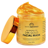 White Naturals 24K Gold Mask pack opening showcases luxurious anti-aging treatment for radiant skin.